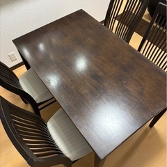 （受け渡し予定者決定済）ダイニングテーブルセット（椅子4脚）の画像