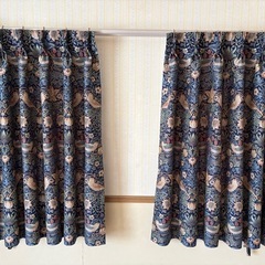 丈100cmカーテン/いちご泥棒/ウィリアムモリスの画像
