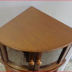 【￥3000-】Beauty AYANO CRAFT コーナー収納 家具 飾り 角収納 レトロ 木製の画像