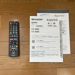 
sharp ジャンク AQUOS 説明書付き　40インチ 2018年製の画像