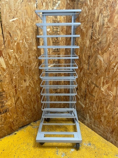 C(7353) 業務用 トンボラック 天板ラック 片袖 片トンボ 13段 W550D600H1580 天板収納 製菓用 店舗用 厨房用 中古品 直接引き取り歓迎 大阪