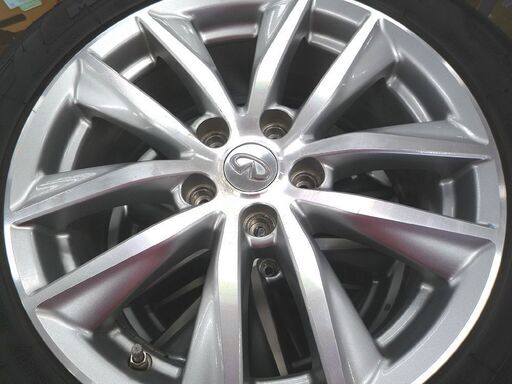 タイヤ付きホイール4本セット 日産スカイライン純正 17×7.5J +45 5穴 PCD114.3 225/55R17 MAXTREK 2020年 中古 苫小牧西店