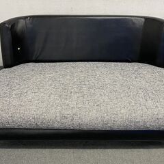 Armonia/アルモニア Bella curva 2Pソファ ブラック グレー インテリア リビング シンプル モダン 2人掛け 中古家具 店頭引取歓迎 R9732の画像