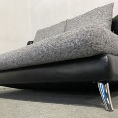 Armonia/アルモニア Bella curva 2Pソファ ブラック グレー インテリア リビング シンプル モダン 2人掛け 中古家具 店頭引取歓迎 R9732の画像