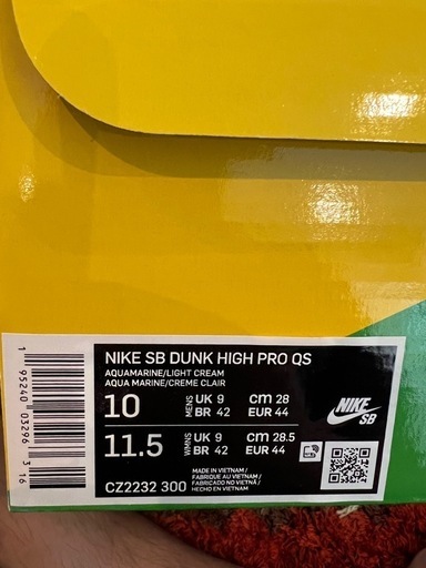 【NIKE SB DUNK HIGH PRO QS “Hawaii”】28cm（US10）