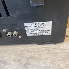 コロンビア カセットレコードプレーヤー SR-K5 スピーカーセットの画像