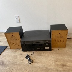 コロンビア カセットレコードプレーヤー SR-K5 スピーカーセットの画像