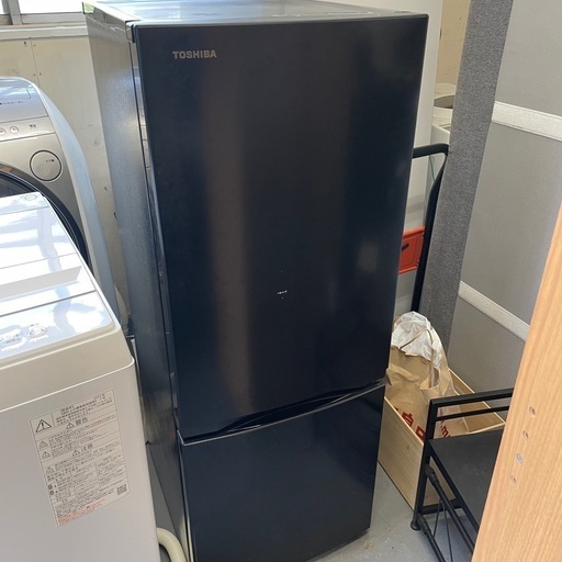 TOSHIBA 東芝 VEGETA ベジータ 2ドアノンフロン冷凍冷蔵庫 GR-V15BS(K) セミマットブラック 2024年製 右開き 153L