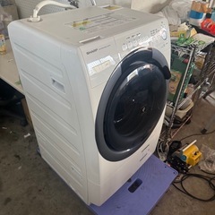 【D-461 】SHARP ドラム式電気洗濯乾燥機 ES-S7D-WL 2019年製　中古　激安　中古　通電確認済み】の画像