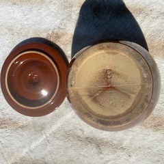 3.6L漬物 丸壺　陶器  梅干し 漬物 レトロ かめの画像