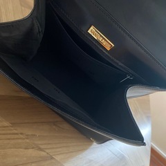 ハナエモリ HANAE MORI ハンドバッグ 型押し皮革 台形　ブラックの画像