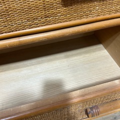 ☆オススメ☆ ラタン　チェスト　収納家具　引き出し　昭和レトロ　の画像