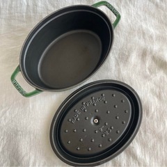 STAUB バジルグリーン ピコ・ココット　オーバル鍋 23amの画像