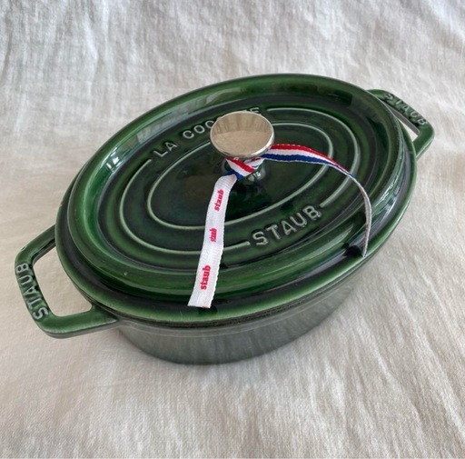 STAUB バジルグリーン ピコ・ココット　オーバル鍋 23am