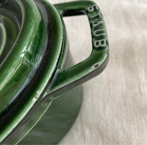 STAUB バジルグリーン ピコ・ココット オーバル鍋 23am