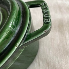STAUB バジルグリーン ピコ・ココット　オーバル鍋 23amの画像