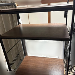冷蔵庫　レンジ　キッチンラックの画像