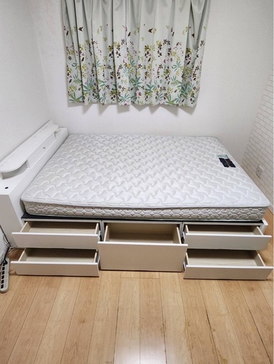 収納付きダブルベッド(フランスベッド)お取引中