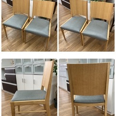 ジモティのみ！10月末までの限定価格！S123⭐ MIKIMOKU CHOICE ダイニング5点セット トップ天板 幅140cm USEDの画像