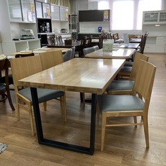 ジモティのみ！10月末までの限定価格！S123⭐ MIKIMOKU CHOICE ダイニング5点セット トップ天板 幅140cm USEDの画像