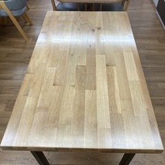 ジモティのみ！10月末までの限定価格！S123⭐ MIKIMOKU CHOICE ダイニング5点セット トップ天板 幅140cm USEDの画像