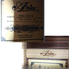 サドル欠品 Aria アコースティックギター ARIA-505N オール単板 アリア ギター 弦楽器 アコギ クラシック ヴィンテージ 札幌市 中央区 南12条の画像