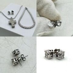 【❗️✨豪華ジュエリーセット✨❗️】スワロフスキー風シルバー925 ✨ネックレス・ピアス・ブレスレットの画像