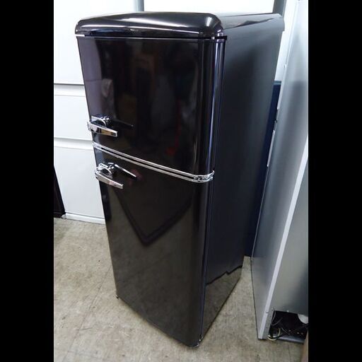 札幌配送可★アイリスオーヤマ◆レトロデザイン2ドア冷凍冷蔵庫◆114L◆PRR-122D-B◆2023年