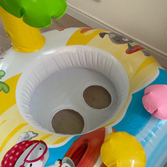 INTEX【1回のみ使用】親子浮き輪 赤ちゃん 足入れ ヤシの木 足開きの画像