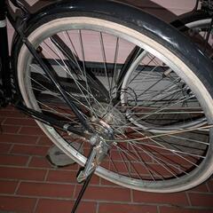 【一時的ストップ】自転車 黒色  の画像