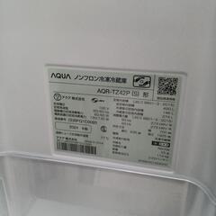 冷蔵庫4ドア　420L　両開き　AQUA　AQR-TZ42P　2024年式　SV　高さ(H)182.5×幅 (W)70× 奥行(D)63.5(cm)の画像