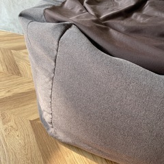 無印良品｜体にフィットするソファ ポリエステルドビー織　ダークブラウンの画像
