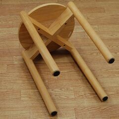 木製 丸椅子 幅38×高さ45cm ナチュラル いす イス チェア スツール  腰かけ 札幌市 清田区 平岡の画像