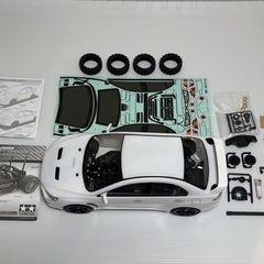 【最終値下げ】未走行 ランサーエボリューションX TT-02 シャーシキット フルベアリング オフロードタイヤ ブロックタイヤ 田宮の画像
