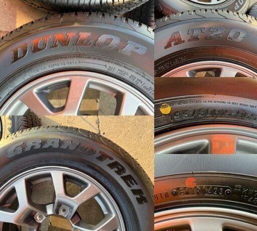 新車外し！スズキジムニーシエラ純正背面付きの5本セット