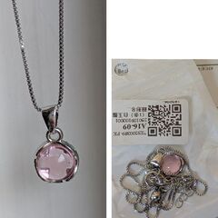 スィートラウンドクリスタルネックレス（新品）の画像