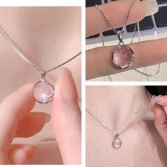 スィートラウンドクリスタルネックレス（新品）の画像