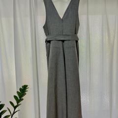 ロングサロペット　グレーの画像