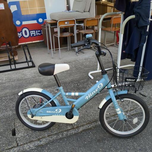 子供用自転車 16インチ Nine9 水色 補助輪なし キズ少なめです
