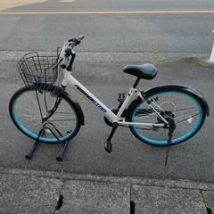 ジュニア用自転車 24インチ RISING STAR シティサイクル バスケット付き 6段変速 【こちらは店舗です。浜村鹿野温泉ICから3分 買取本舗 宮本リサイクル 営業時間9～19時 定休日水曜のみ←連絡できませんm(_ _)m】の画像