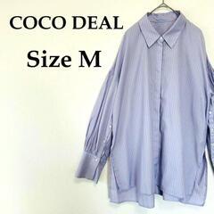 【極美品 / COCO DEAL】ストライプボリュームスリーブブラウス サイズMの画像