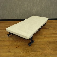 ≪引取り限定≫シングル 折りたたみベッド マットレス付き 36273円 80001428の画像