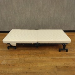 ≪引取り限定≫シングル 折りたたみベッド マットレス付き 36273円 80001428の画像