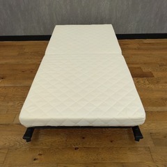 ≪引取り限定≫シングル 折りたたみベッド マットレス付き 36273円 80001428の画像
