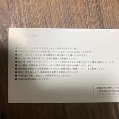 大磯ロングビーチ無料チケット　7/10追加ラスト２枚の画像