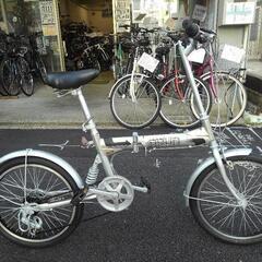 中古自転車３６１９　前後タイヤ新品！　折り畳み自転車　２０インチ...