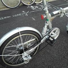 【絶品】 中古自転車3619前後タイヤ新品！折り畳み自転車20インチ6 パーツ