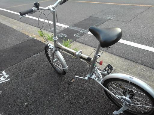 中古自転車3619前後タイヤ新品！折り畳み自転車20インチ6