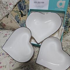 GINZA HOZANDO ハート型皿 3枚セットの画像