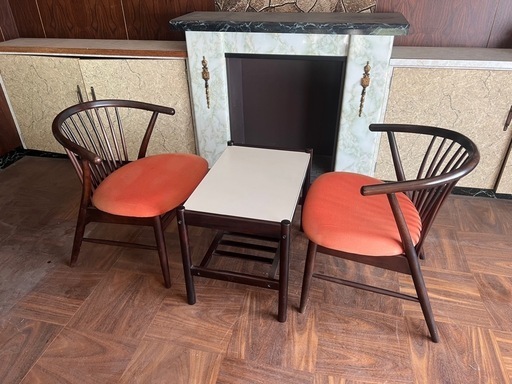 【GO-1035】カリモク オールドカリモク チェア イス コーヒーテーブル